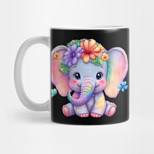 Baby elephant, cute baby elephant, cartoon elephant Mug